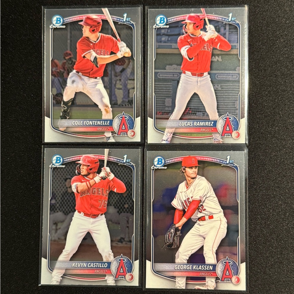 2025 Bowman - Chrome 1st Prospects - LA Angels - Lot of 4